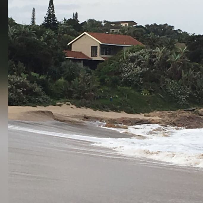 View of the house from the beach