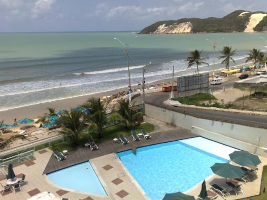 Swimming pool area with a nice view