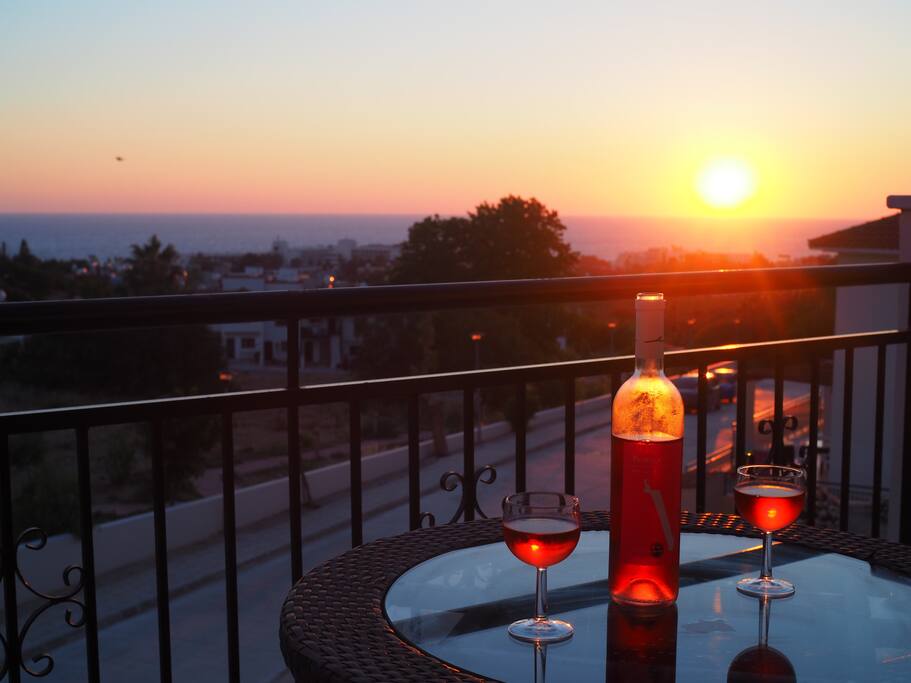 Sunset view from the balcony