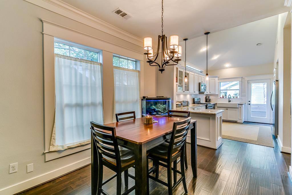 Dining room and kitchen