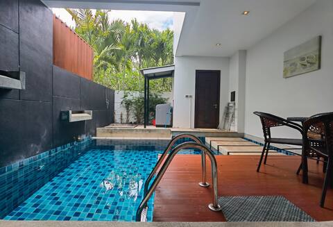 Seaside rows, small private beach, kite surfing, bar, seafood market 10 minutes away, using transportation will be more perfect