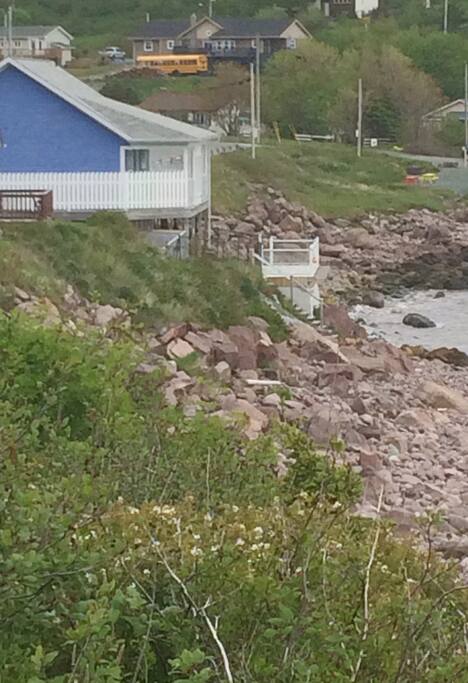 Sit on the lovely covered back porch and experience the beautiful ocean views , crisp sea air and maybe whale or two breaching just offshore.