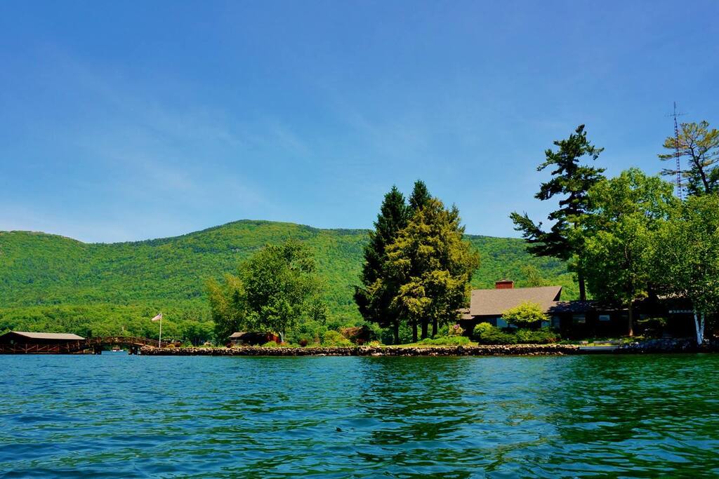 View of Lambert's Landing from the Lake.