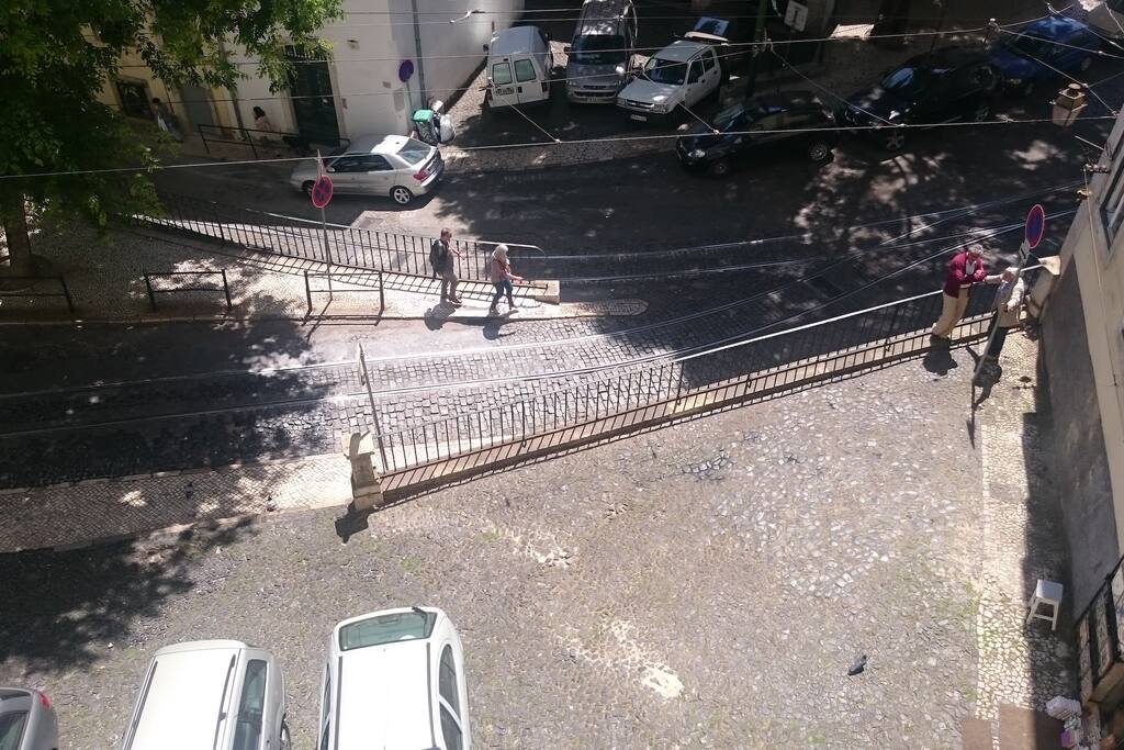 A rua de São Tomé.