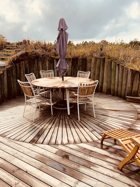 Grærup holiday house close to beach and plantation.