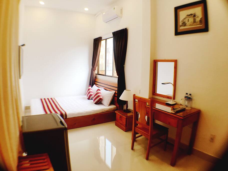 Cozy bedroom with fully furnished