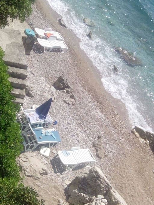 Private beach for our quests