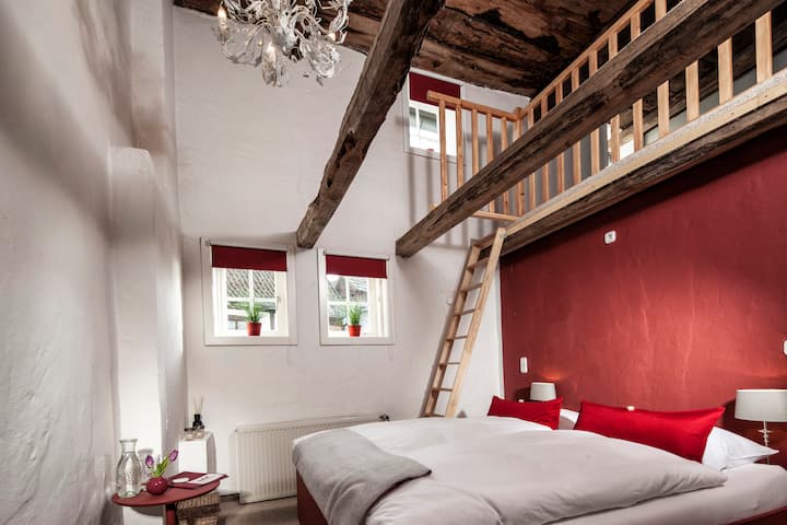 Chambre d'hôtes PHÖNIX avec galerie et canapé-lit, pouvant accueillir jusqu'à quatre personnes