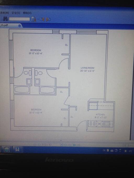 2 bedrooms/2 bathrooms