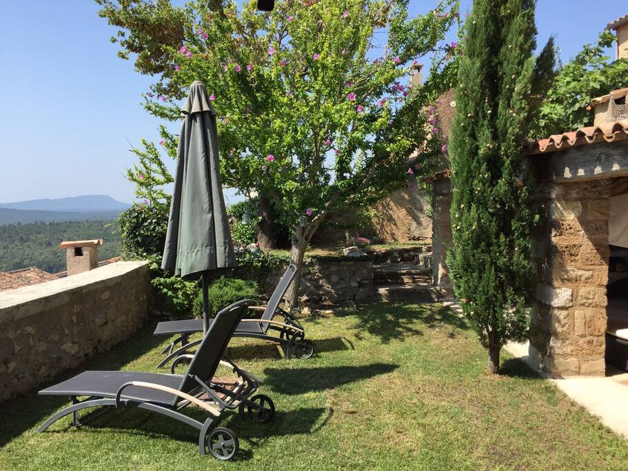 Our garden and terrace behind it