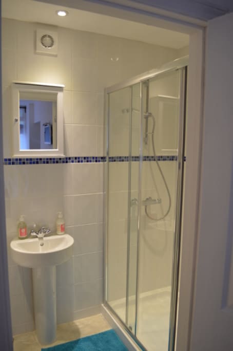 En-suite bathroom and shower