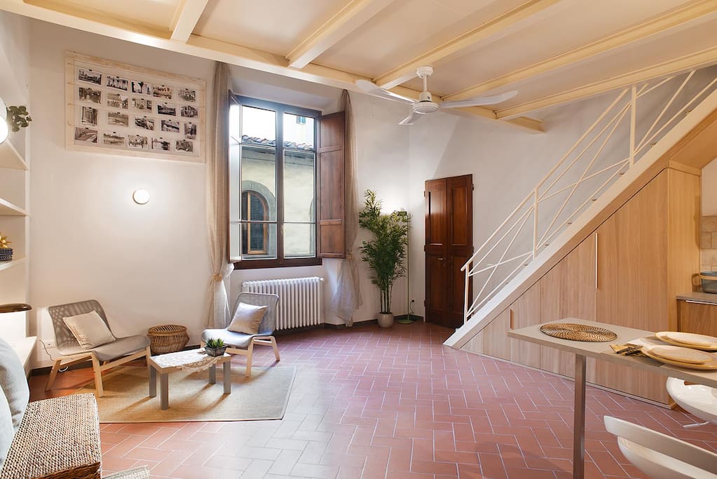 An extremely spacious 1BR flat, most ideal for couples or single guests visiting Firenze