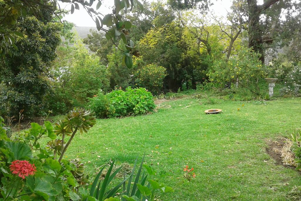 a large private garden