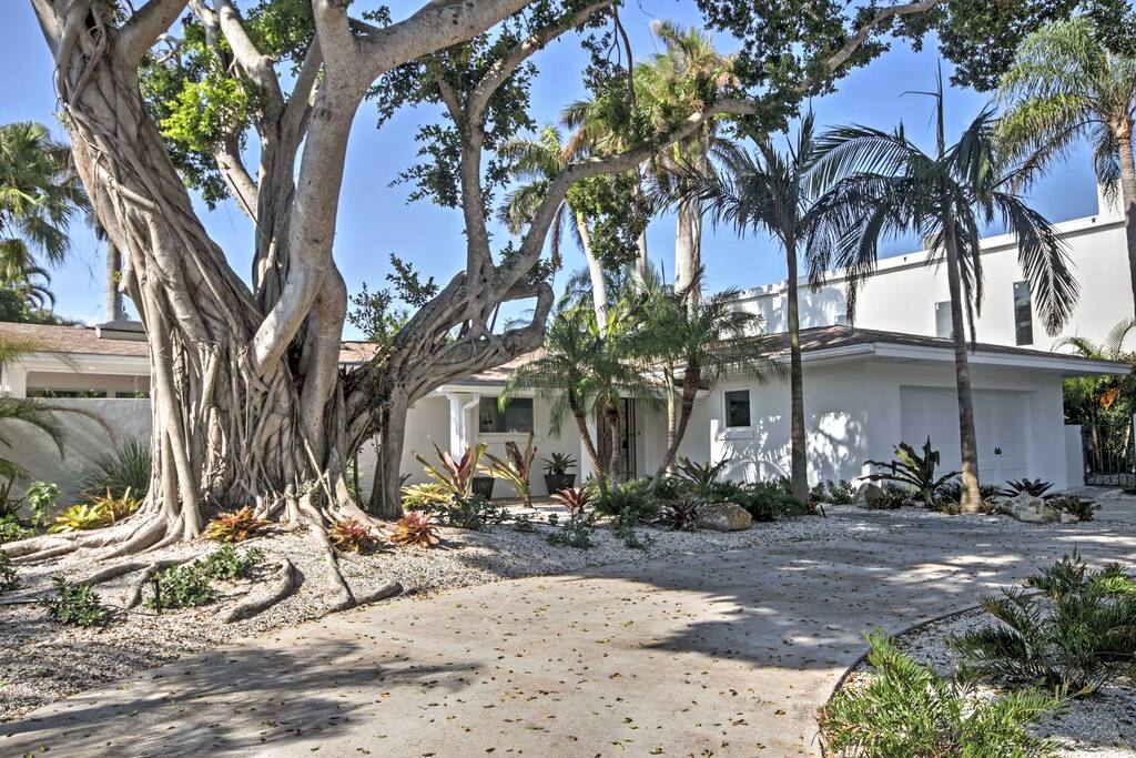The beautiful home is nestled in a private jungle oasis and has a pool!