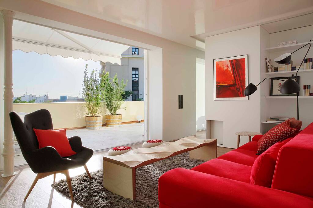 Salón con acceso a la terraza