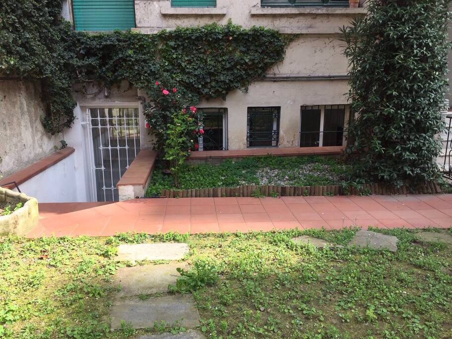 entrance from the garden
