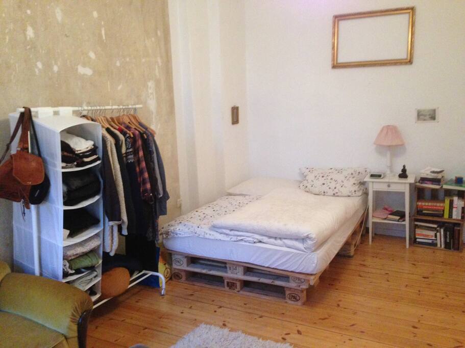 your bed and hangers
