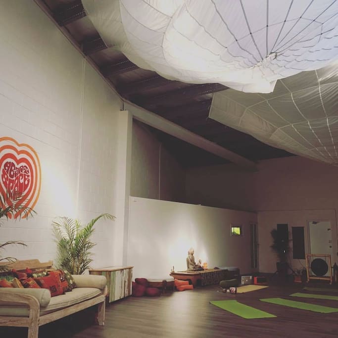 Main space is a yoga studio which is free to use.