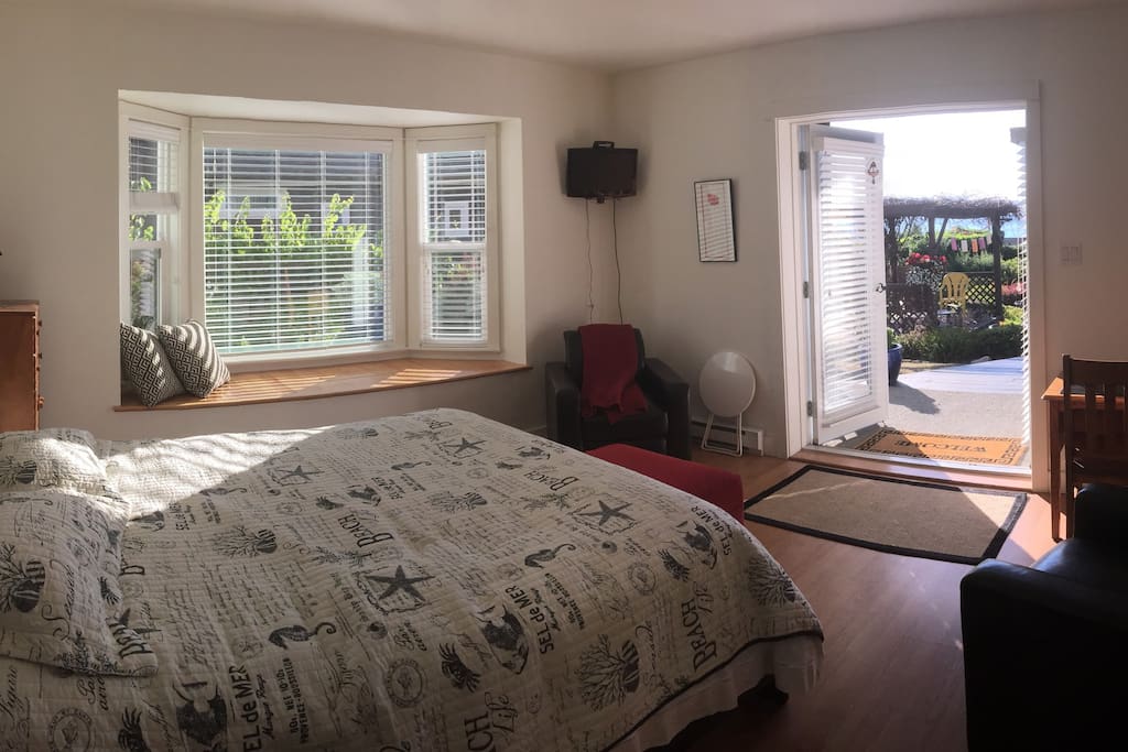 Views from the bed towards garden