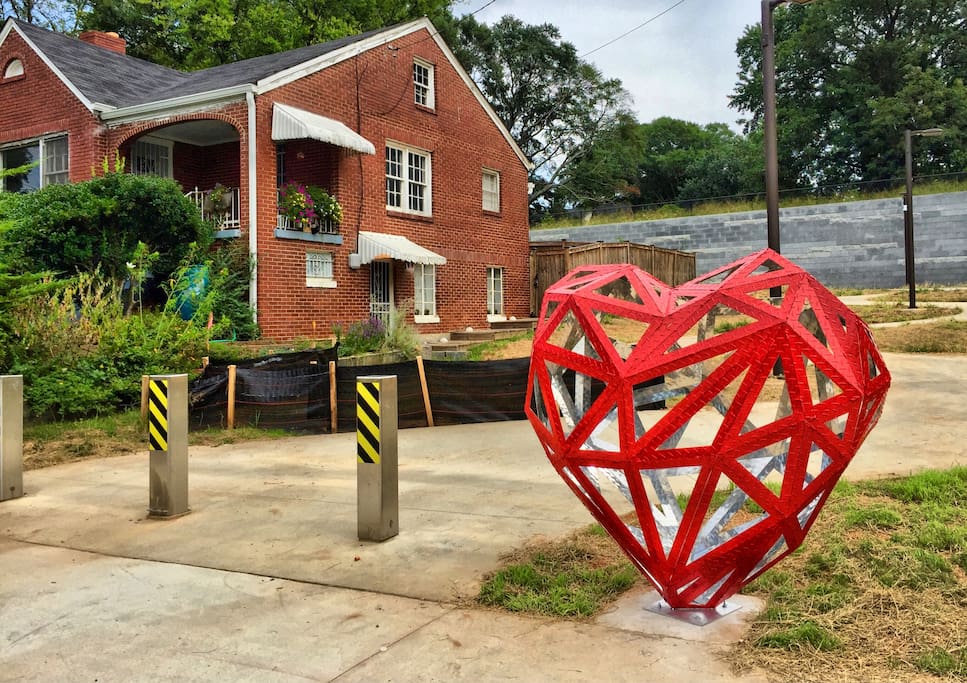 Artist Matthew L Duffy installed some Love next to the house!