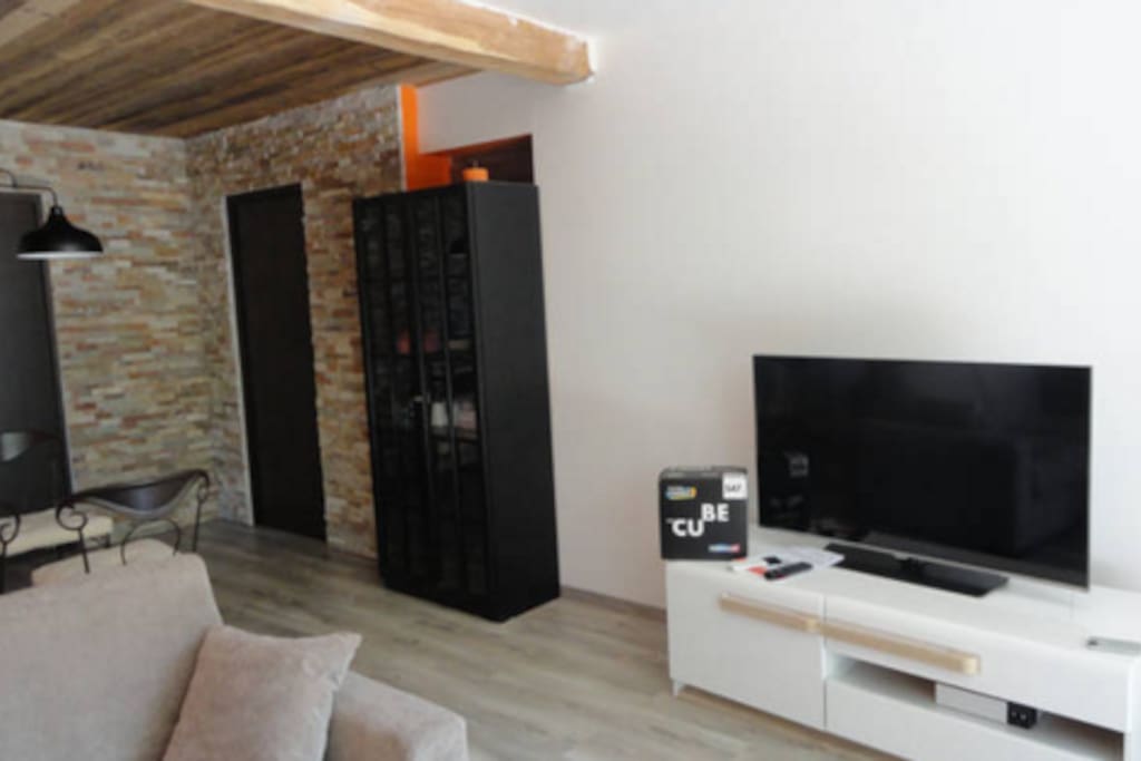 Le salon (2) avec Canal + et les chaines internationales
