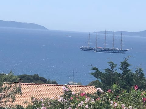 Vue sur les îles du Levant et Port Cros climatisée