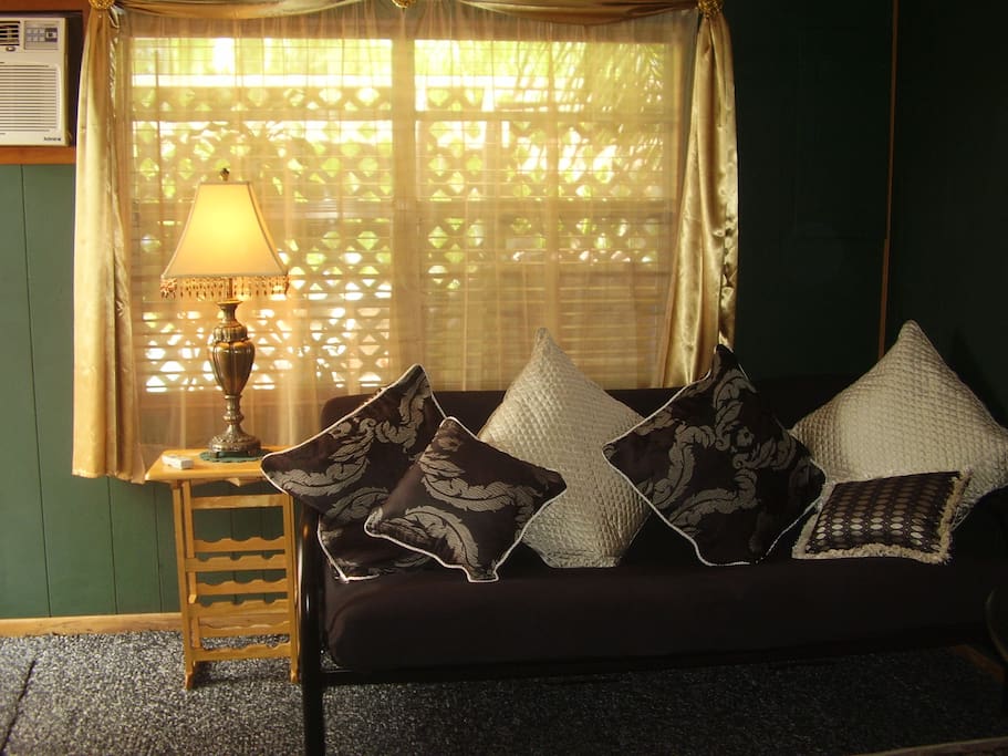 Pull out relaxing Futon for extra guest.