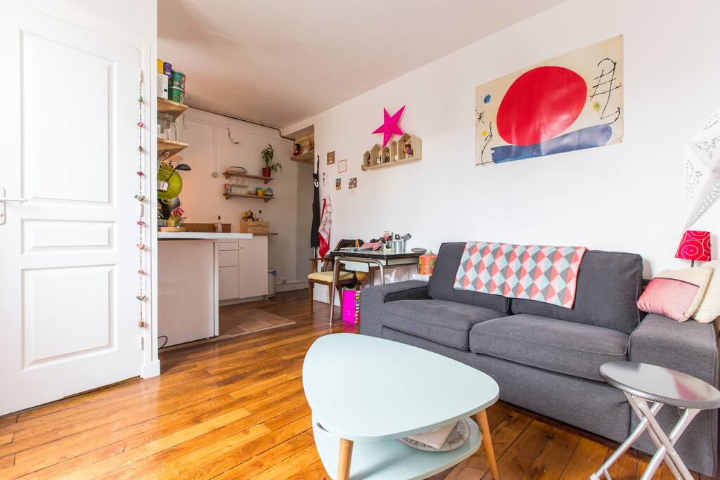 Living room + open kitchen