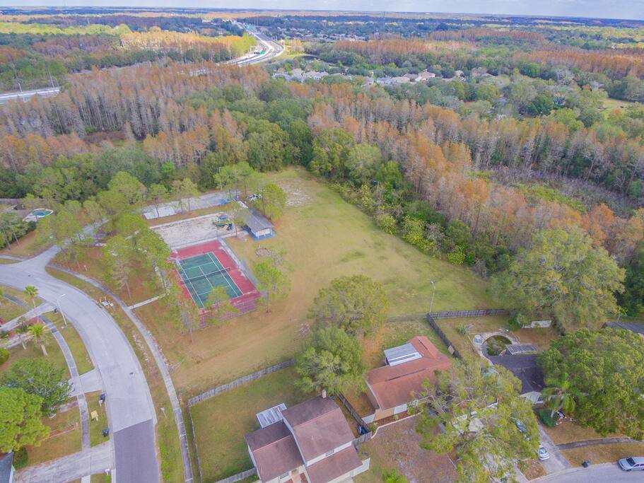 View of Community Park behind home