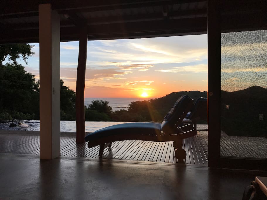 Sunset over the sea really is from every room in the house