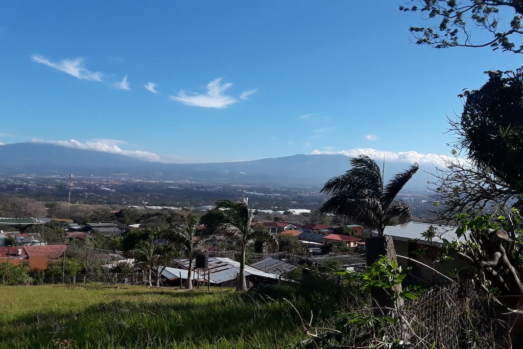 A view of Alajuela from the back of the property