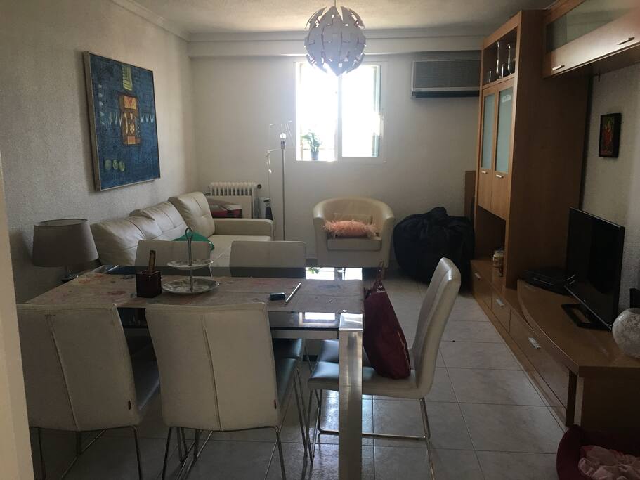 The living room could be used for breakfast.
