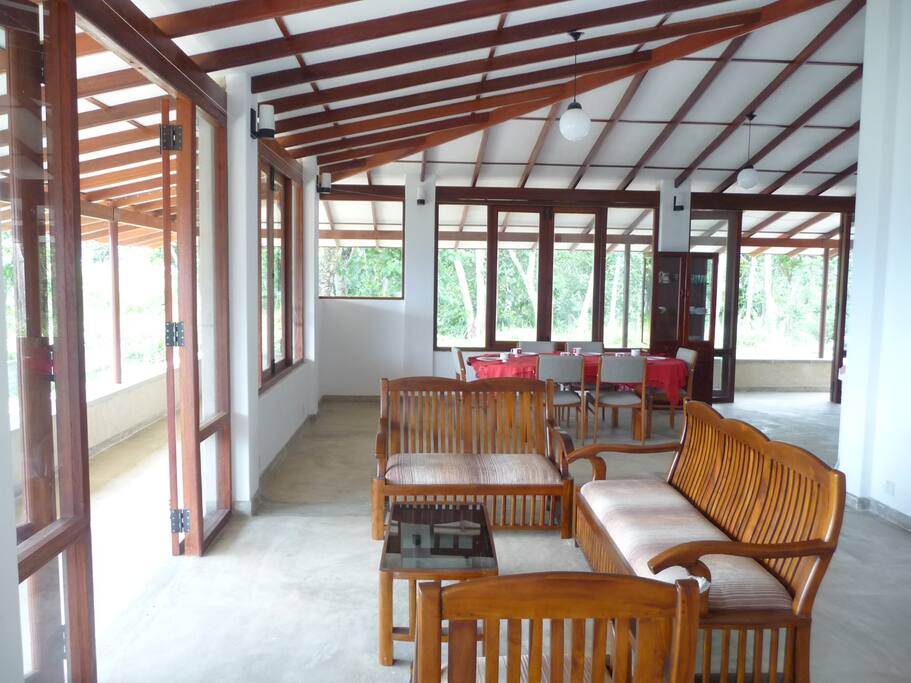 Simple yet comfortable living room, with views all around