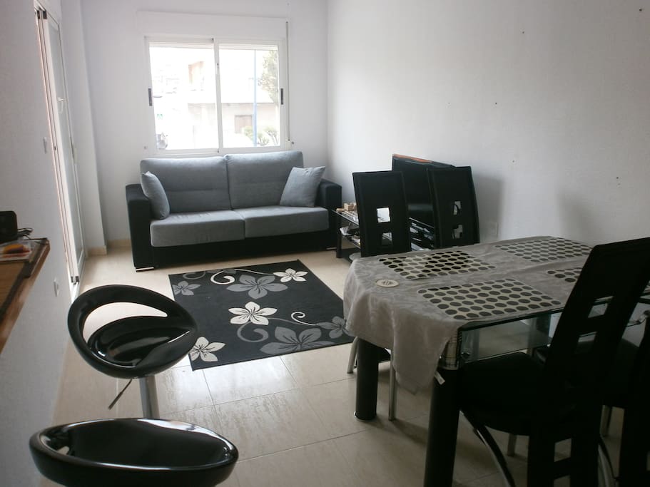 Open Plan Lounge and dining room, TV,DVD player and & Internet Modem
