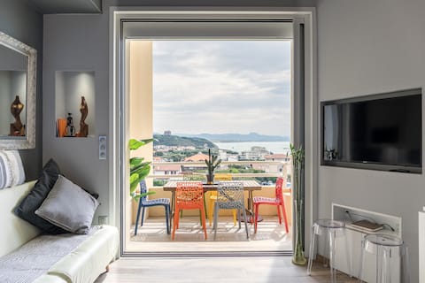 Successful Airbnb property: Comfortable apartment with exceptional views in Biarritz