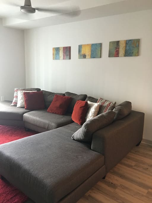 Large sectional in living room