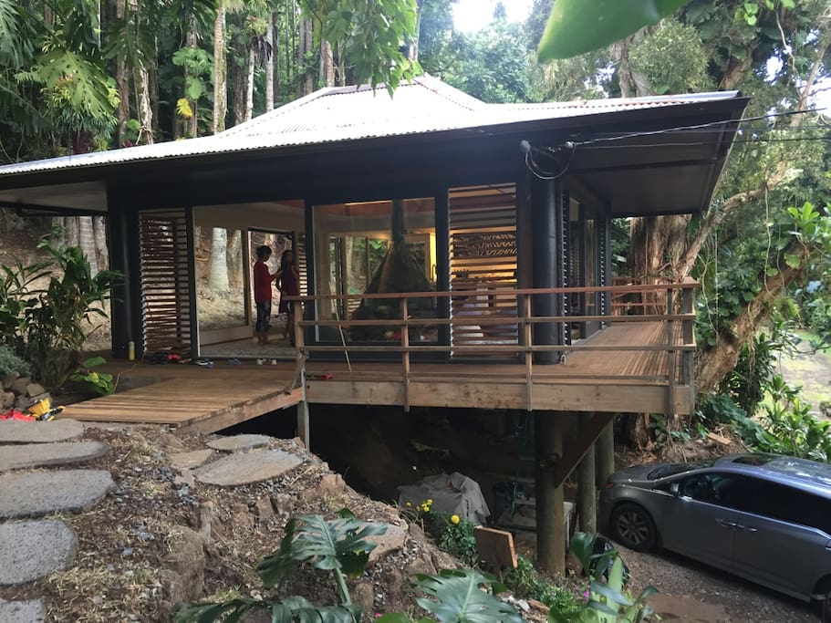 Built on Poles within the Eucalyptus Trees
