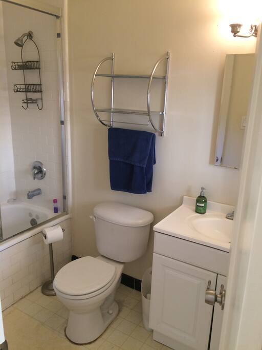 Bathroom with full size shower / bath tub