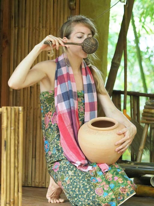 Enjoying fresh air and fresh drinking water