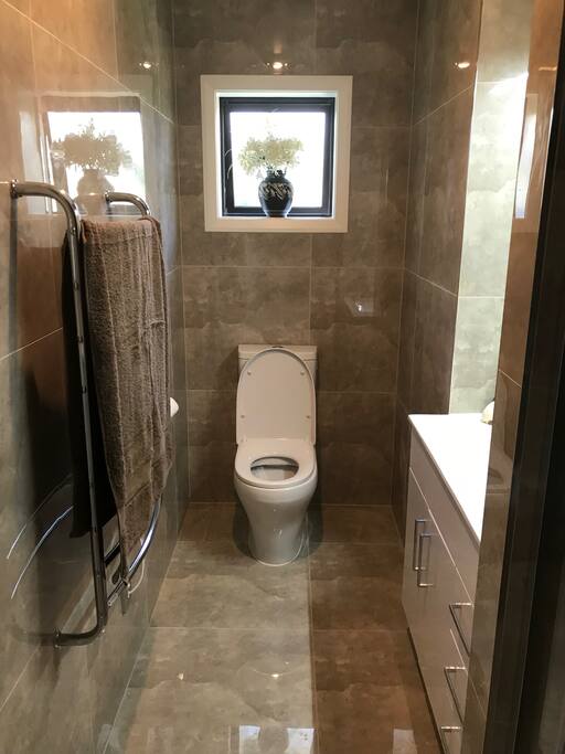 Fully tiled bathroom