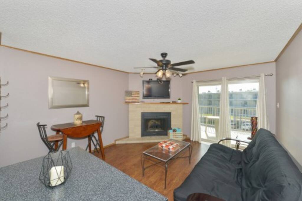 Dining room and fire place