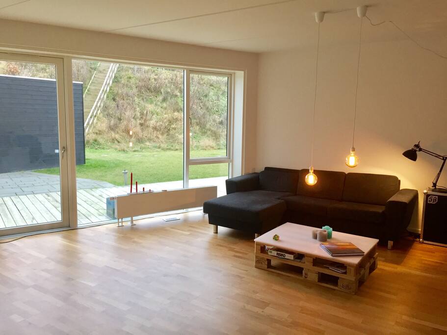you can see the huge terrace outside!