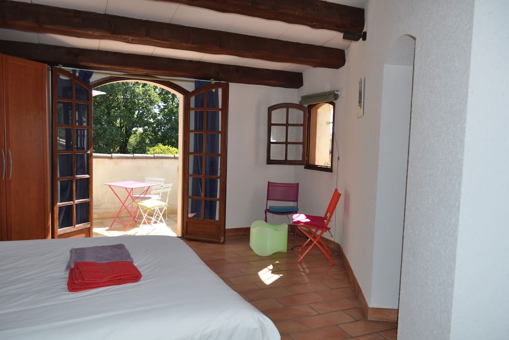 Chambre et terrasse privée