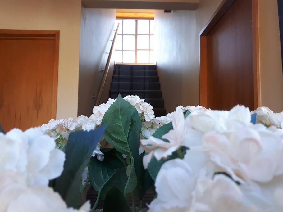 Entrance hall and stairs to suite