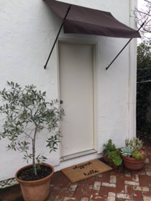 Entrance to the loft.
Around the garage on the right side.