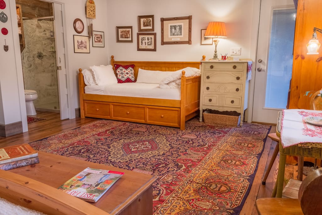 The trundle bed in the Bavarian suite