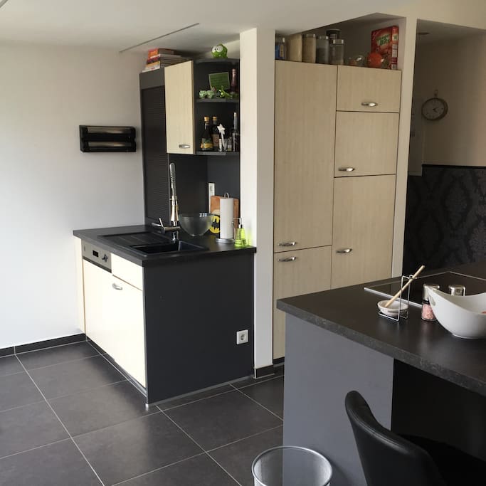 Küche inkl. Spülmaschine und kleinen Haushaltsgeräten (Wasserkocher, Toaster etc.)
