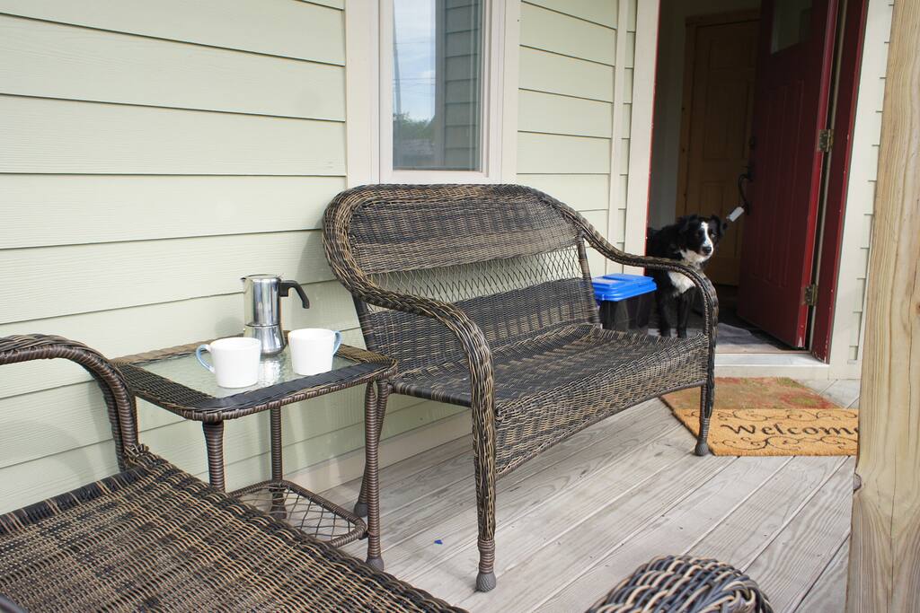 Front verandah for morning coffee or evening cocktails.