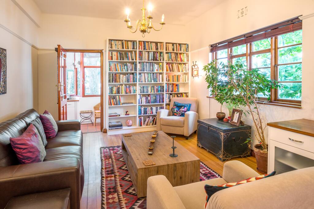 Comfortable lounge area leading to study