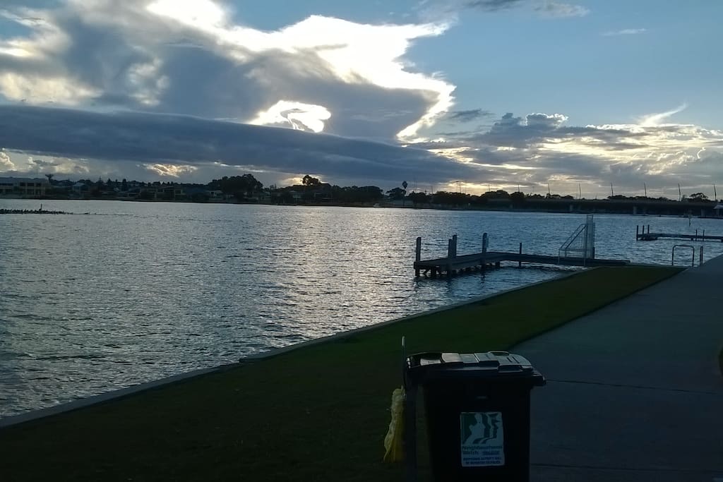 Estuary view at end of street